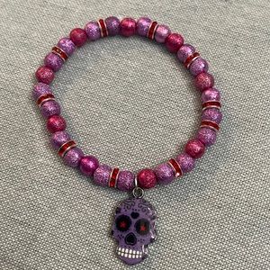 Day of the Dead Mexican Skull Charm Bracelet